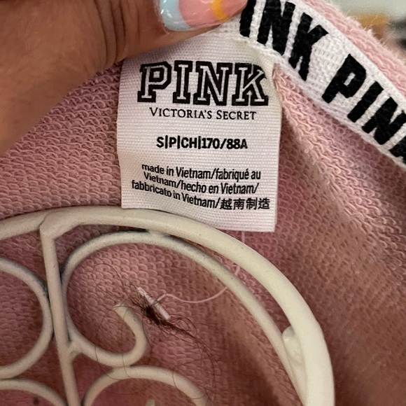 PINK Victoria Secret’s Pink Metal Snap Hoodie. - Picture 5 of 9